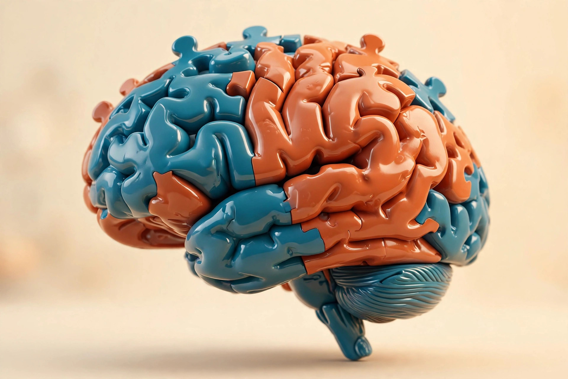 Brain puzzle representing cognitive gaming exercises
